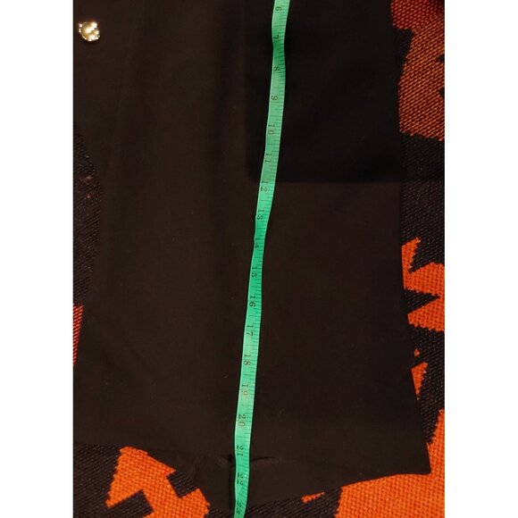 NWOT LOFT Plus Women's Black Cropped Wide Leg Pants Gold Buttons Sides. SZ 16 - Picture 7 of 10